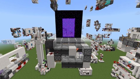 我的世界石门怎么做